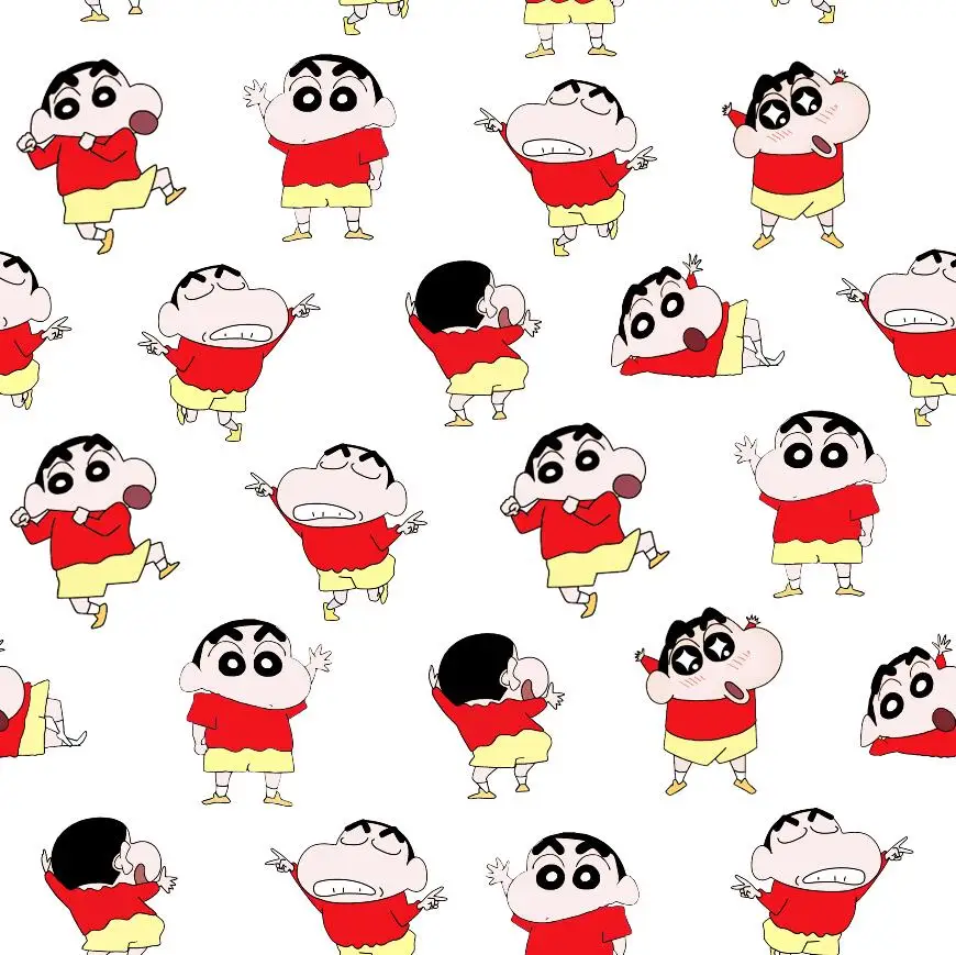 Японские карандаши shin chan с изображением персонажей из мультфильмов оригинальная ткань бамбукового волокна цифровой печатью для одежды