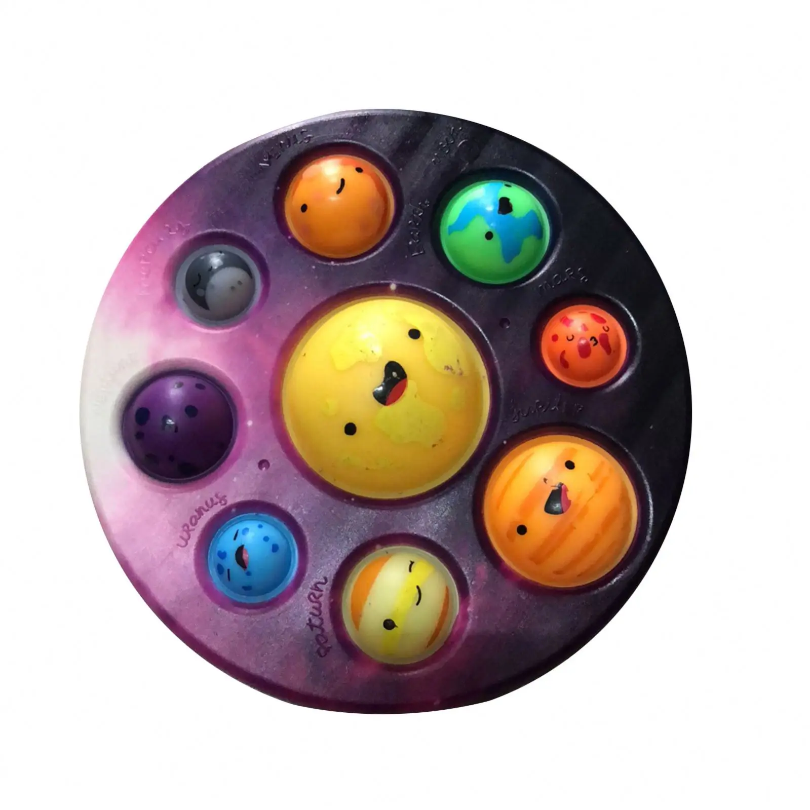 New Planet Design Stress Relief Decompression Toy Silicone Push Pop Bubbles Fidget Sensory Toy for Adults and Kids