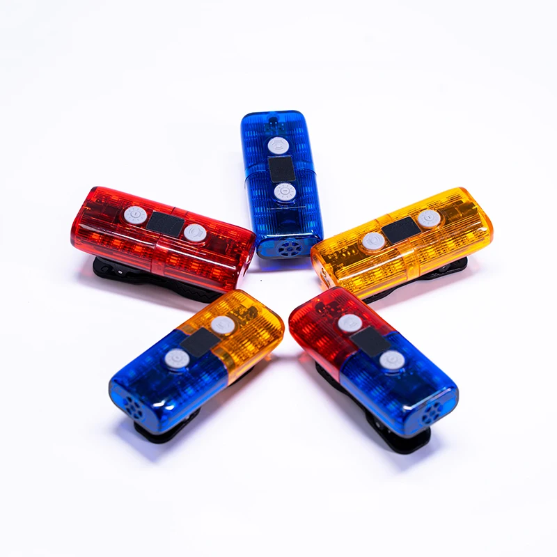 mini size rechargeable whistle function led warning light for duty