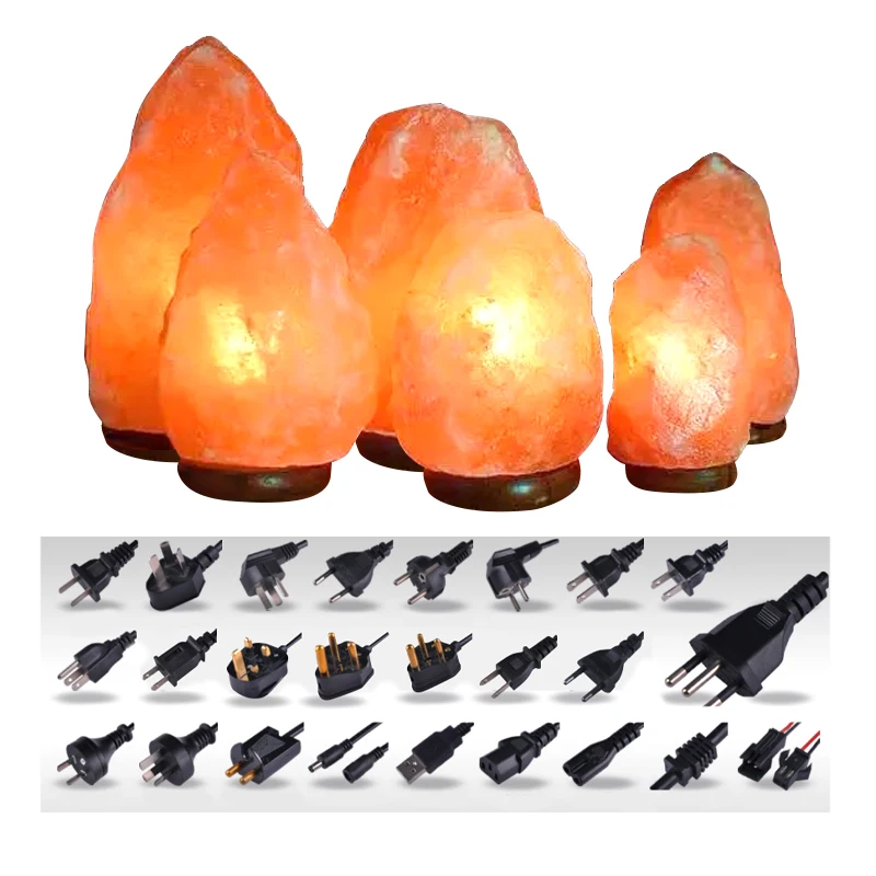 Crystal salt lamp Pakistani ore lamp creative bedroom crystal table lamp