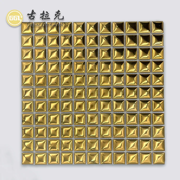Goodluck 3d золотая керамическая мозаичная плитка для кухни backsplash