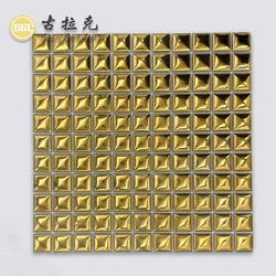 goodluck 3d gold ceramic mosaic tile for kitchen backsplash