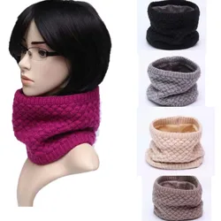 Winter Scarf Warm Cashmere Button Knit Warmer Neck Scarf Wrap Cowl Loop Snood Shawl Hip hop Thicken Scarf Men Women