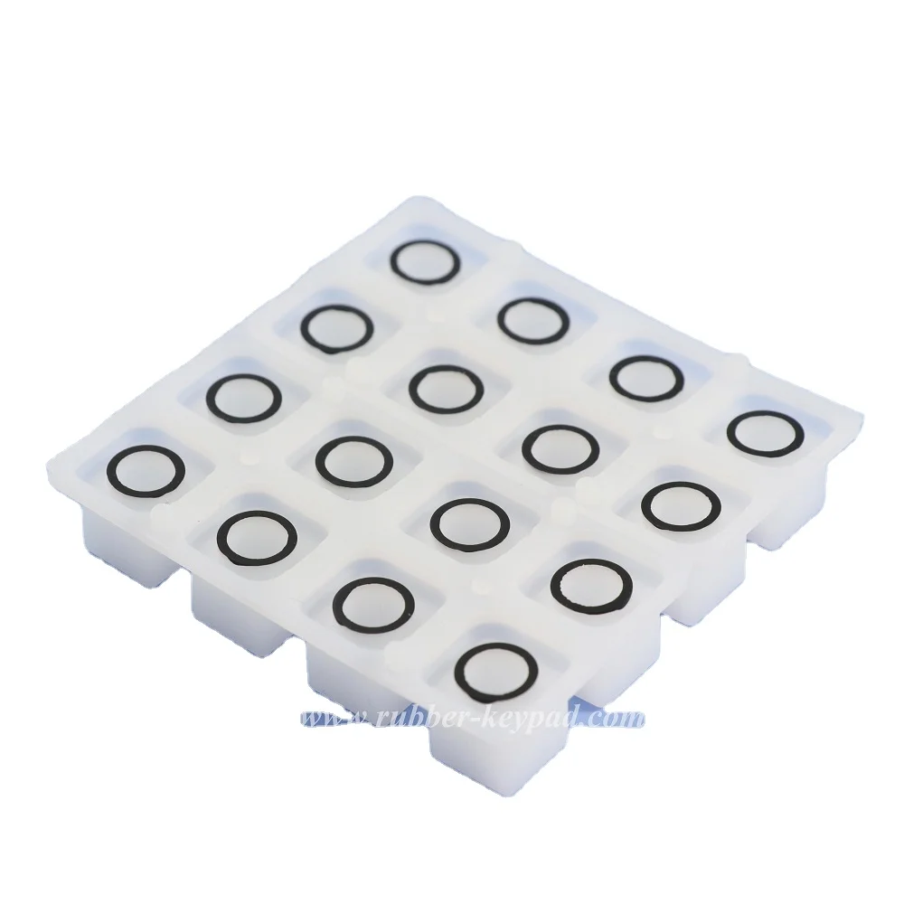 Teclado Silicona Transparente Matriz 4x4 Serigrafia De Tinta 16 keys