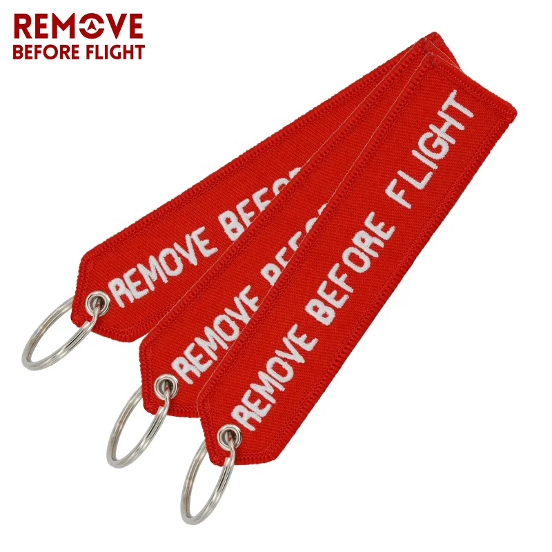 Remove Before Flight Embroidered Key Tag for Pilots