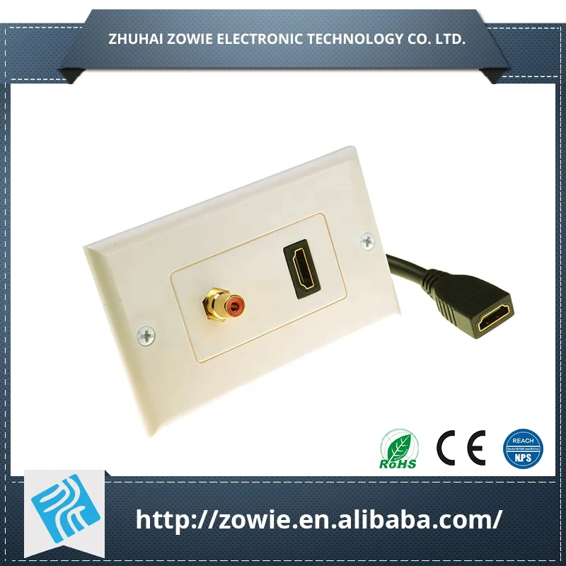 USA Design HDMI+RCA mounted Faceplate Multiple Wall plate