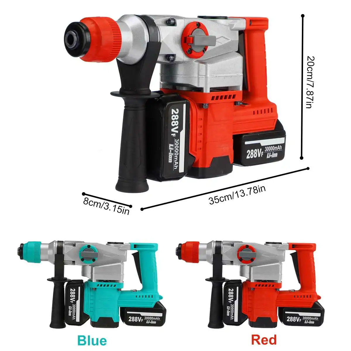High Power26mm Brushless Electric Hammer Multifunctional Impact Drill Cordless Hammer For 288VF 30Makita Battery