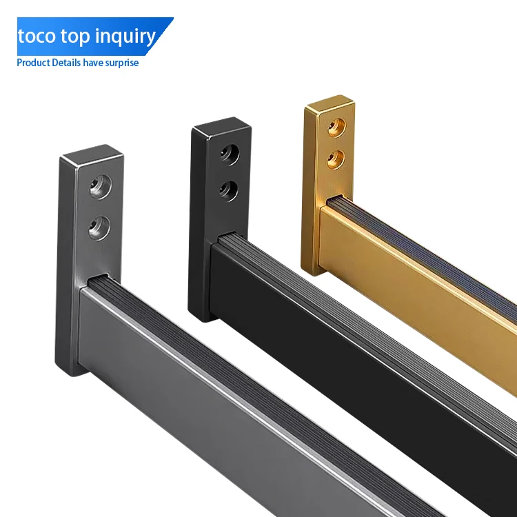 Factory Price Aluminum Wardrobe Hanging Rod Holder Furniture Wardrobe Rail Bracket Closet Rods Wardrobe Tube