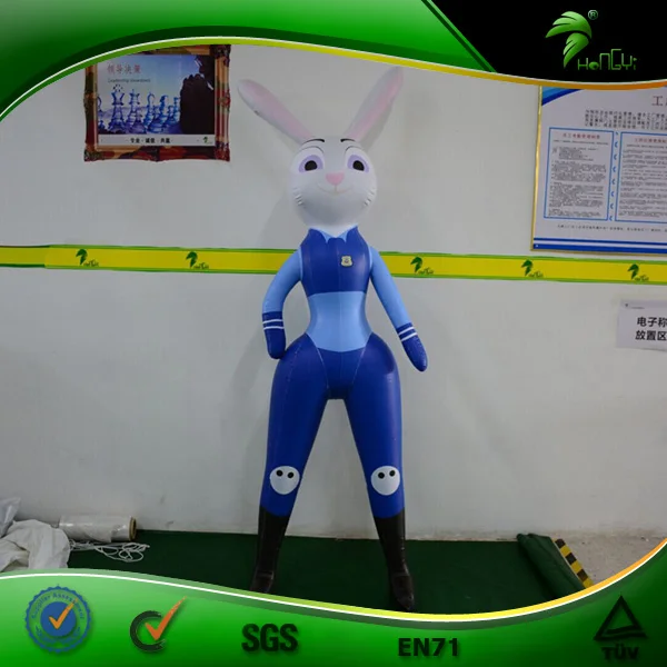 1.5m Tall Custom Cartoon Inflatabl Rabbit Hongyi Standing Inflatable Sexy Doll Girl