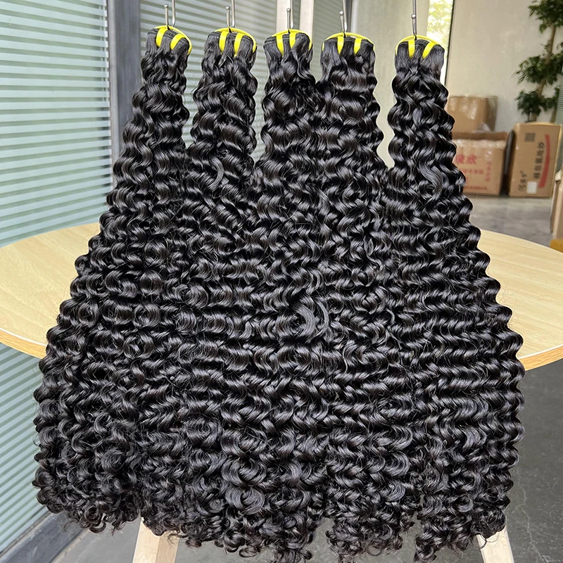 Hair Vendors Wholesale Cuticle Aligned 100% Unprocessed Raw Vietnam Human Hair Deep Curly Bundles