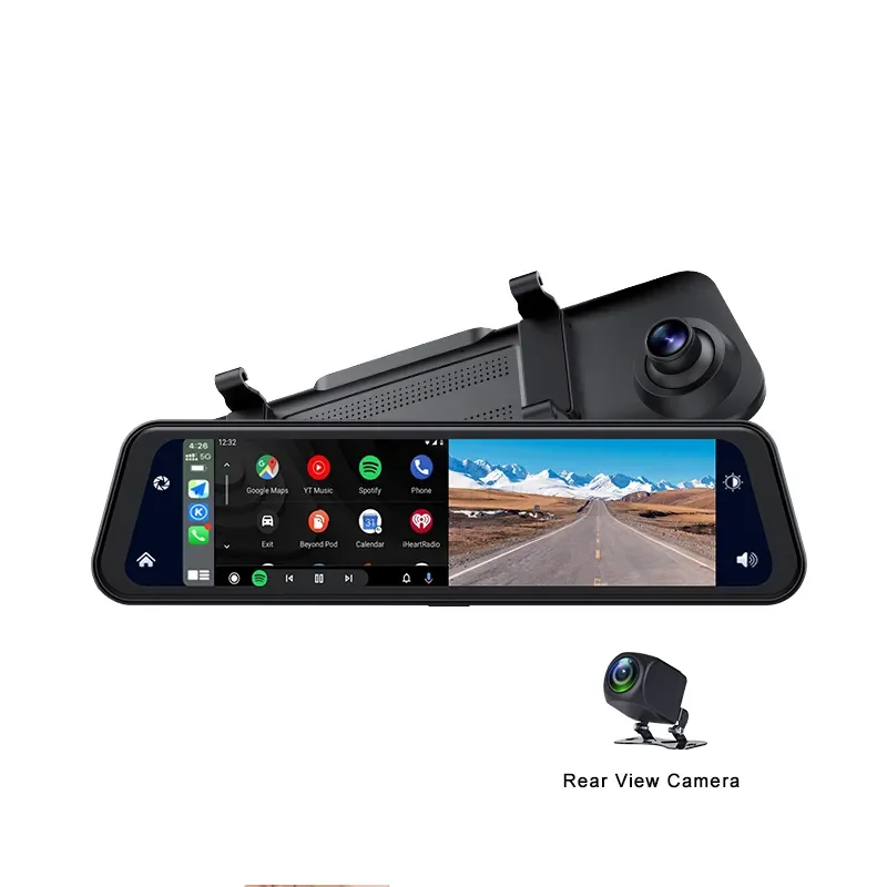 2023 Newest Selling Well 9.66inch 2K Carplay Dual lens Car mirror Dash Camera DVR with Wifi GPS Dashcam Carplay 4K Dual Mirror D