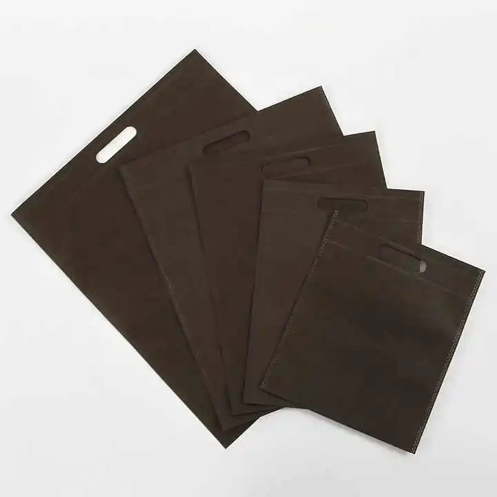 wholesale Custom Printed Logo Gift Packaging Portable Multi Color D Cut Shopping Non Woven Carry Bags