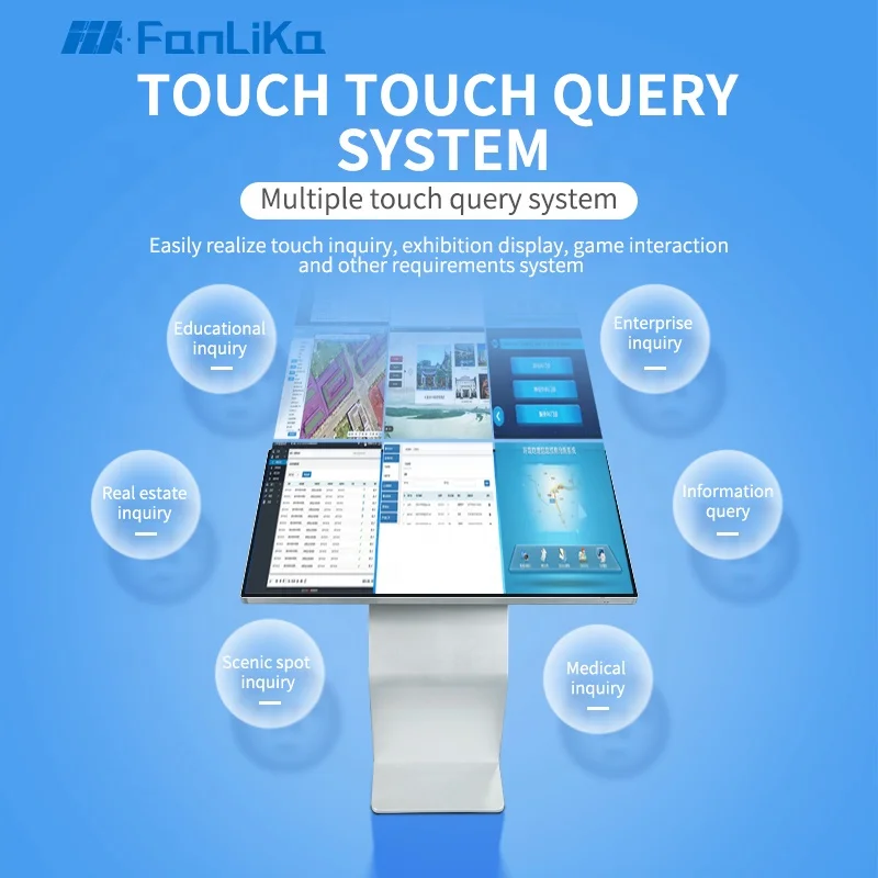 Новый сенсорный ЖК-экран рекламная машина Multi-touch query K-type сетевой дисплей напольная горизонтальная