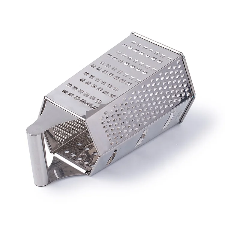 High grade 6 sides stainless steel box grater cheese grater for kitchen