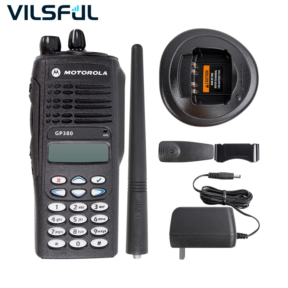 Рация большого радиуса действия Motorola GP380 Vhf, радио GP338 для полиции