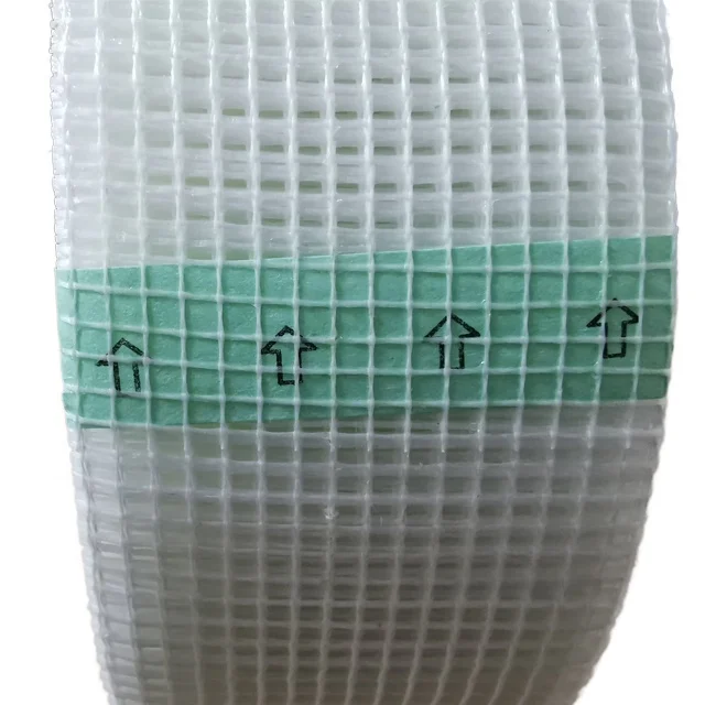 Alkaline resistant self adhesive gypsum plaster board fiberglass drywall wall joint mesh tape for repair cracks in wall