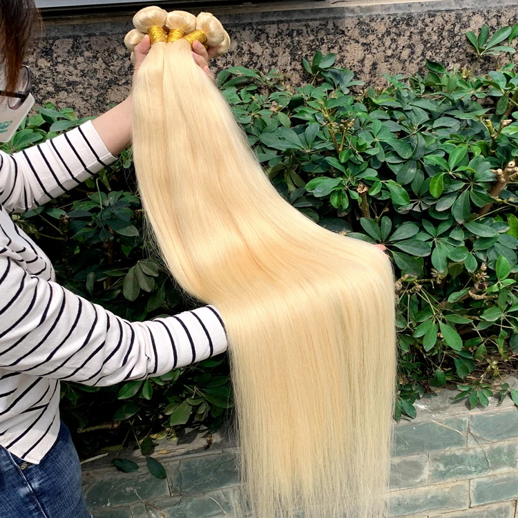 
Wholesale Blonde 613 virgin Human Hair Extension,613 Cuticle Aligned Virgin Hair bundle,40 Inch Blonde hair bundles with closure 