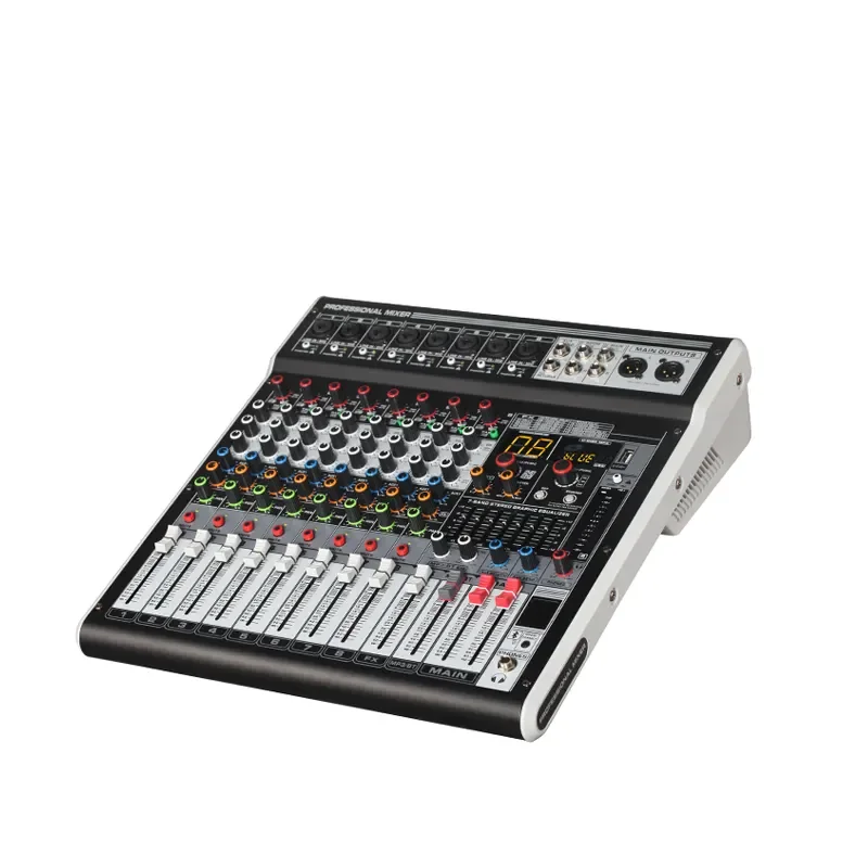 ST-8P 8 channel audio mixer recording live home band stage USB Bluetooth MP3 playback controller/audio console mixer