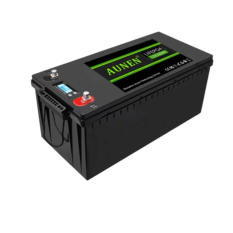 AUNEN 12V 200Ah LiFePO4 Battery Lithium Iron Phosphate Battery Built-in BMS for Solar Power System RV House Trolling Motor