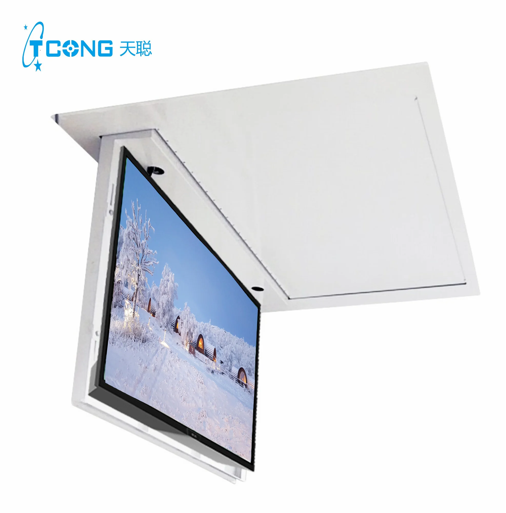 Factory Wholesale Hidden Ceiling TV Mount Bracket Automatic Flip Down TV Ceiling Lift with Remote Control Under Bed TV Lift