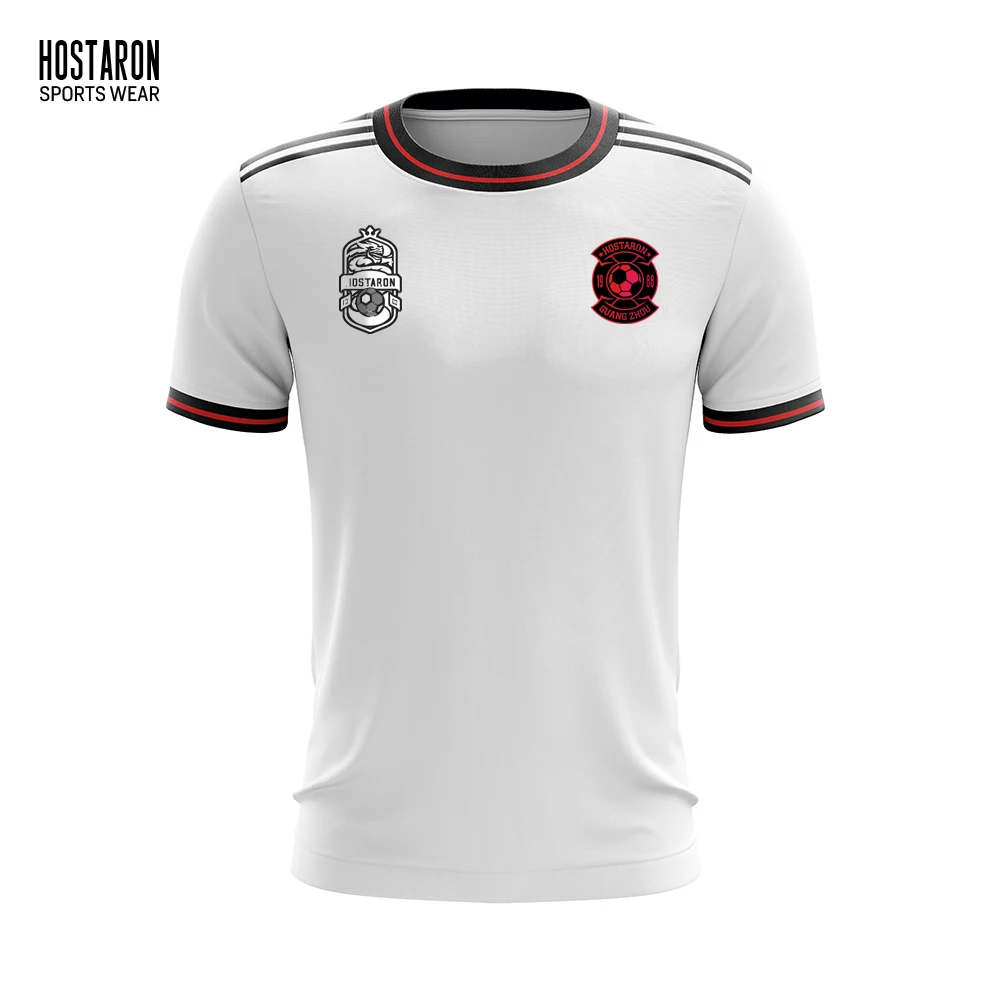 HOSTARON Cheap Blank Soccer Jersey Sublimation Football Jersey Black And White Custom Mens Soccer Clothes Retro Football Shirts