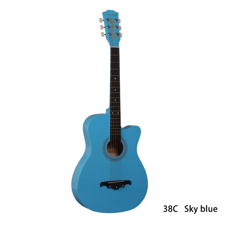 Wholesale Cheap Musical Instruments Basswood High Quality Kids 38 Inch Beginner Acoustic Guitar