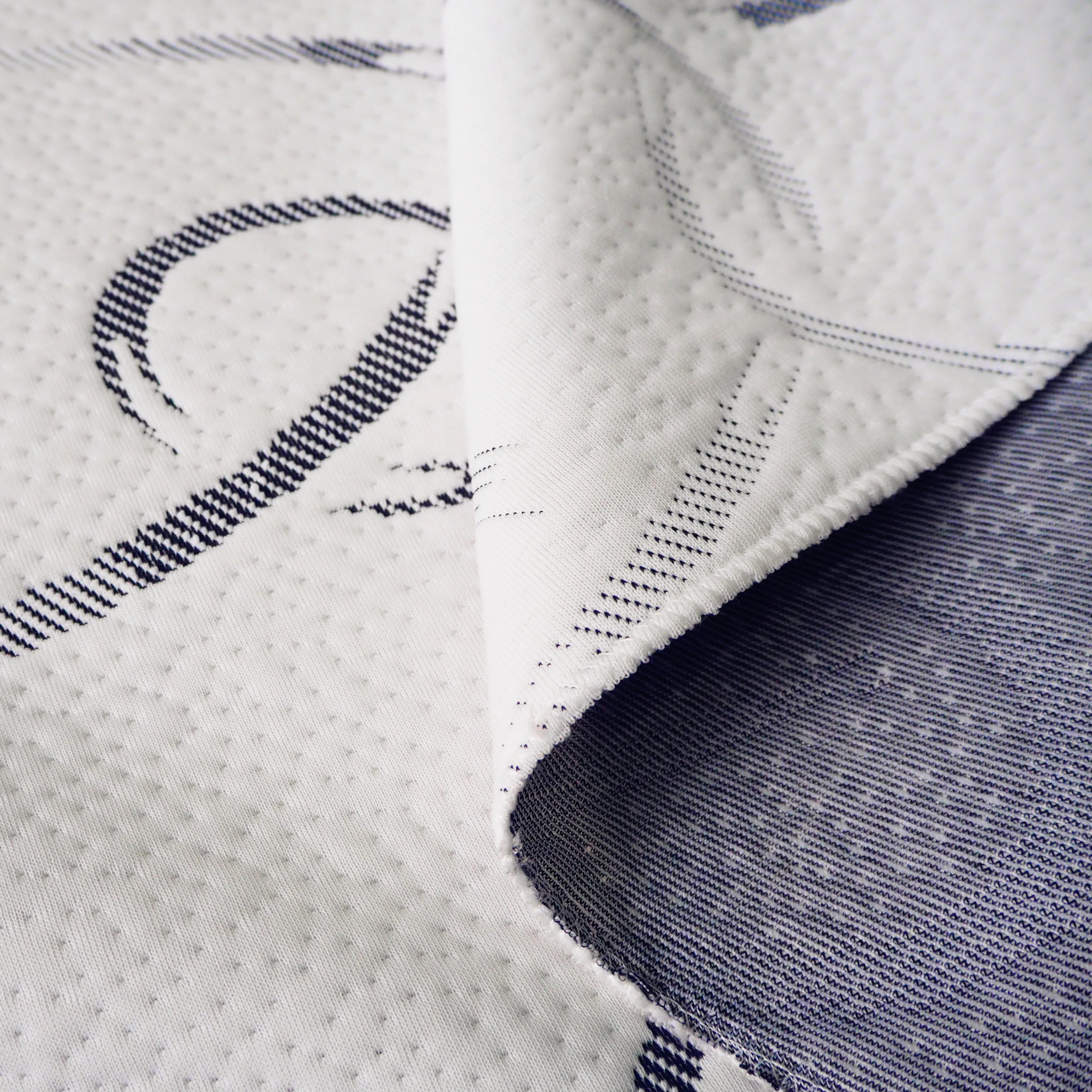 Customized 100% Polyester Stretch Knit Circular Jacquard stretch latex knit fabric for Mattress Cover Protectors