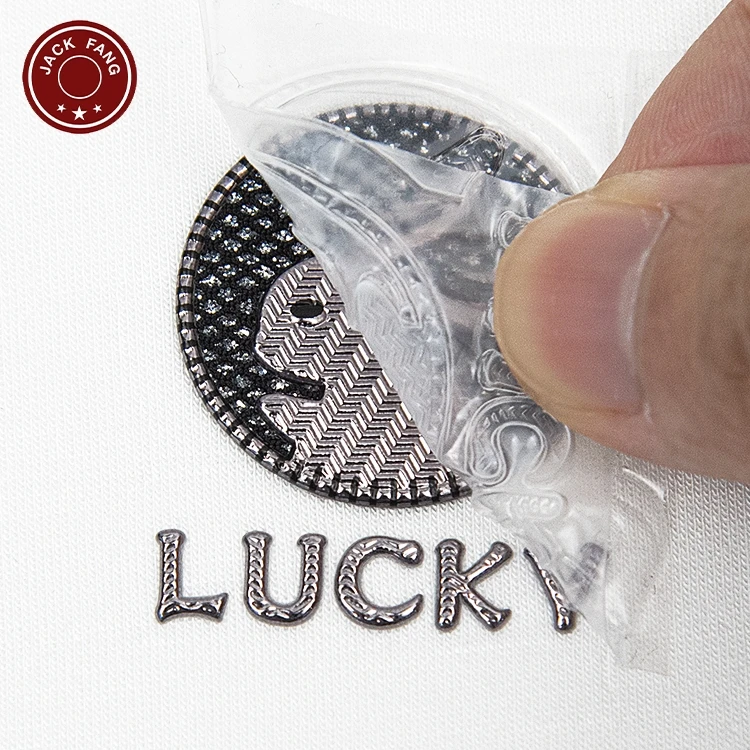 Custom Logo Printed 3D Raise Silicone Rubber Print T-Shirt Printing Brand Heatpress Self Adhesive Rubber Logos