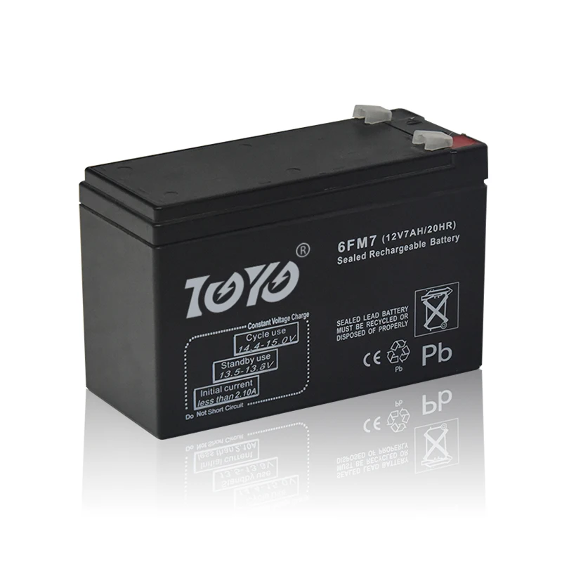 TOYO 12Volts Maintenance free 12V 1.2Ah 2.3Ah 4.5Ah 7Ah 7.5Ah 9aAh SLA Lead Acid Rechargeable Solar Storage Battery