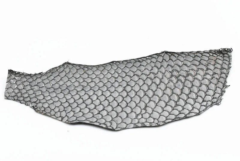 Tilapia Fish Skin Leather with silver side finish for shoes