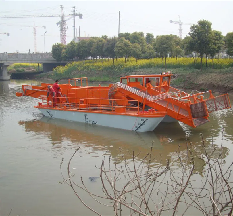 Rubbish Salvage Boat Trash Skimmer Hunter Amphibious Weed Harvester