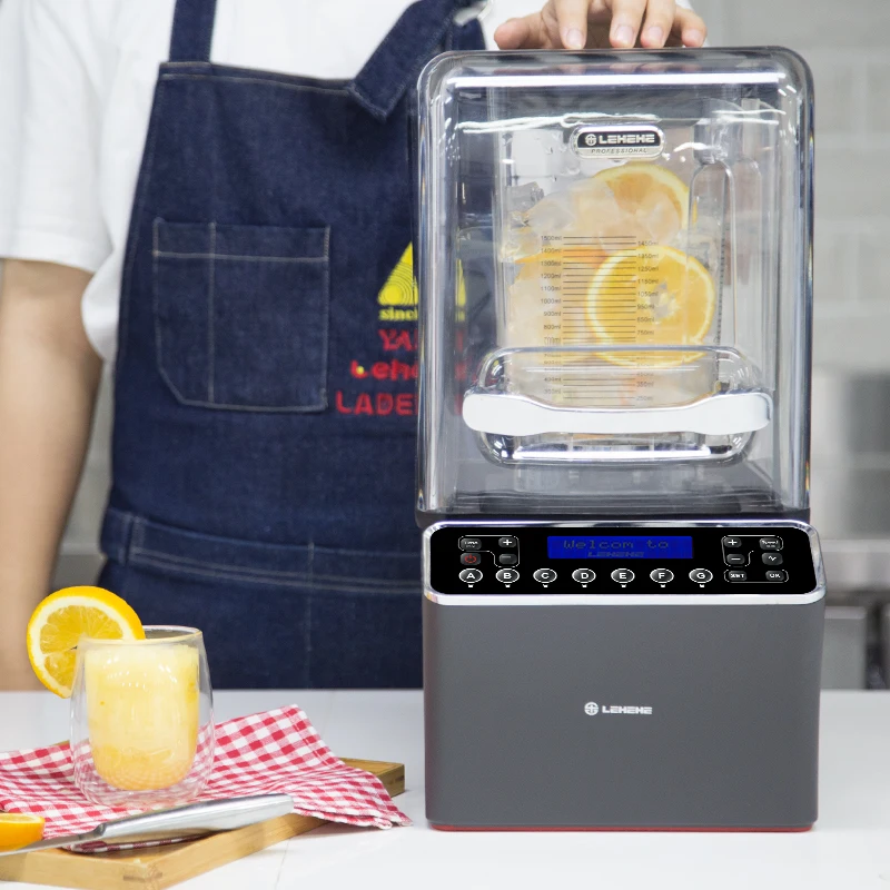 1.2L Commercial Blenders and Juicers Smoothie Blender Machine Commercial Heavy Duty Sound Proof Cover