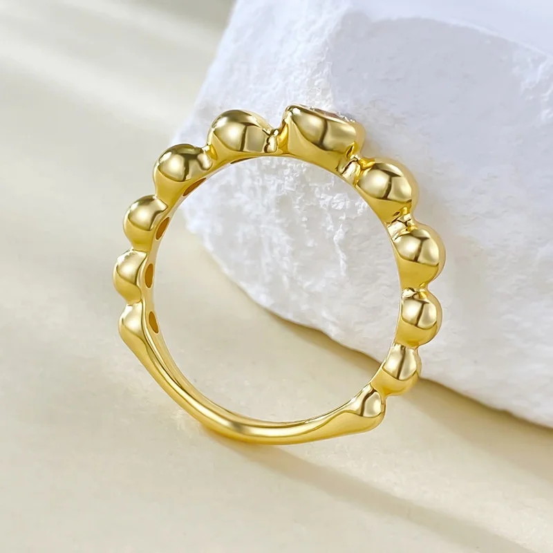 Statement Stack Rings Women Jewelry 18K Gold Plated 5A Cubic Zirconia Wedding Bands Eternity Rings