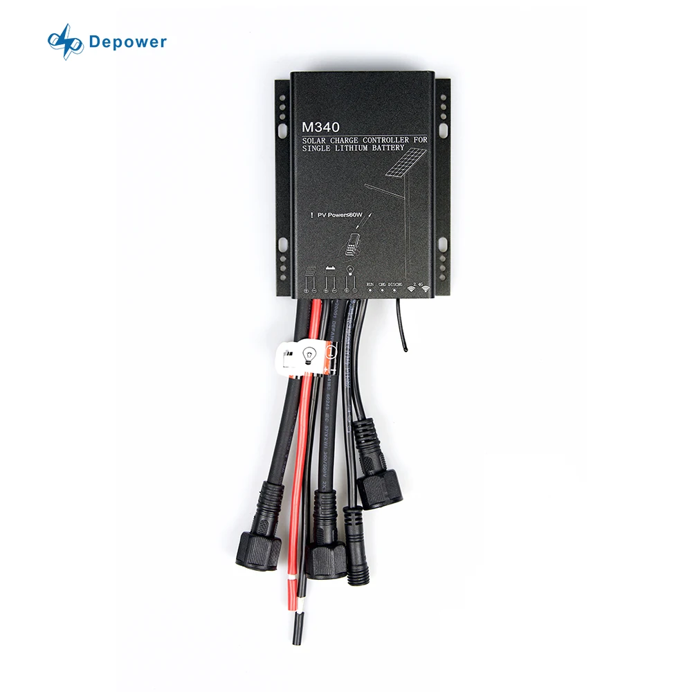 Контроллер заряда солнечной батареи MPPT M340PI, контроллер заряда солнечной уличной лампы 3,2 в, светодиодный драйвер IP67 для батареи LiFePO4