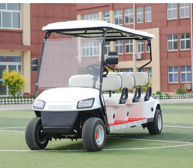 New design 6 seats hunting golf cart wholesale price golf buggy 72V lithium golf car with icebox