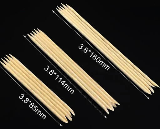 Высококачественный оранжевый салонный Маникюрный Инструмент Толкатель для кутикулы для удаления ногтей деревянные палочки для дизайна ногтей