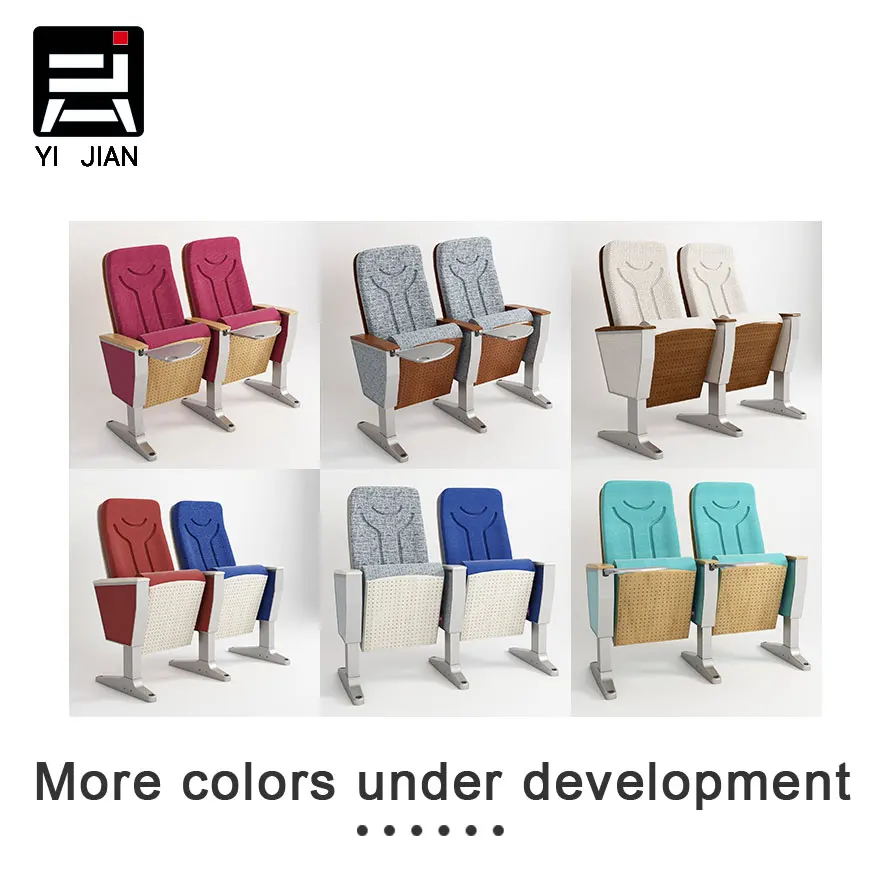 Modern Wooden Folding Metal Leg Auditorium Theater Church Chair For School Meeting Furniture