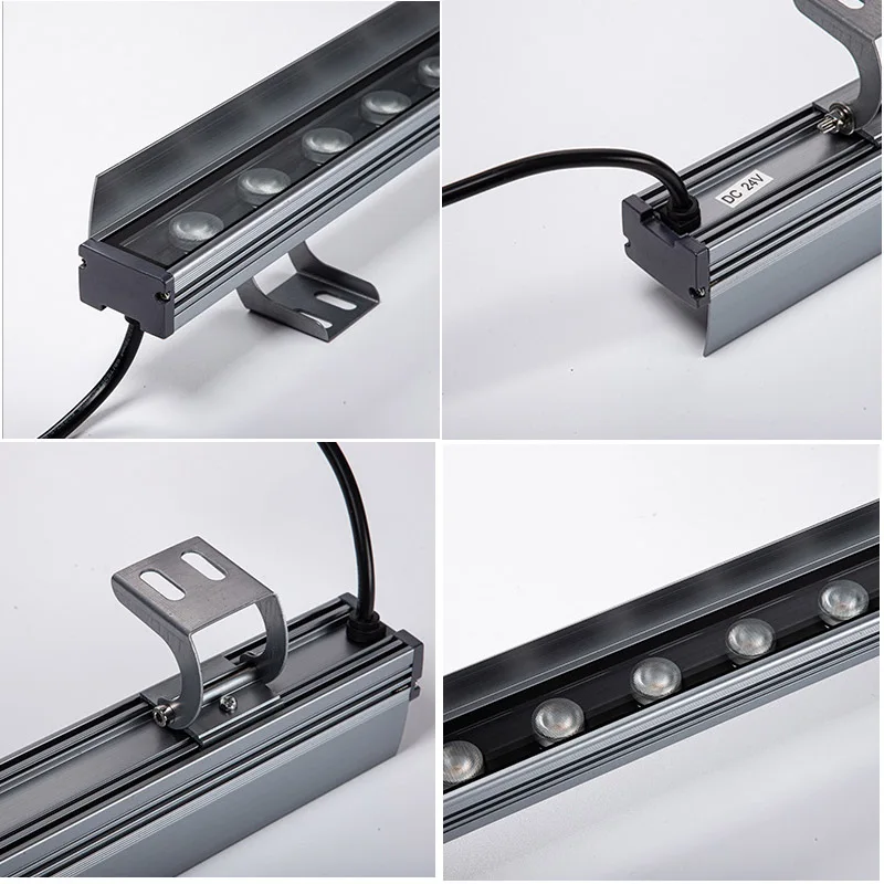 24V Led Light Pixel Wall Washer RGB IP68 Outdoor Garden Building Facade Light 24W 36W RGB Led Linear Building Facade Light