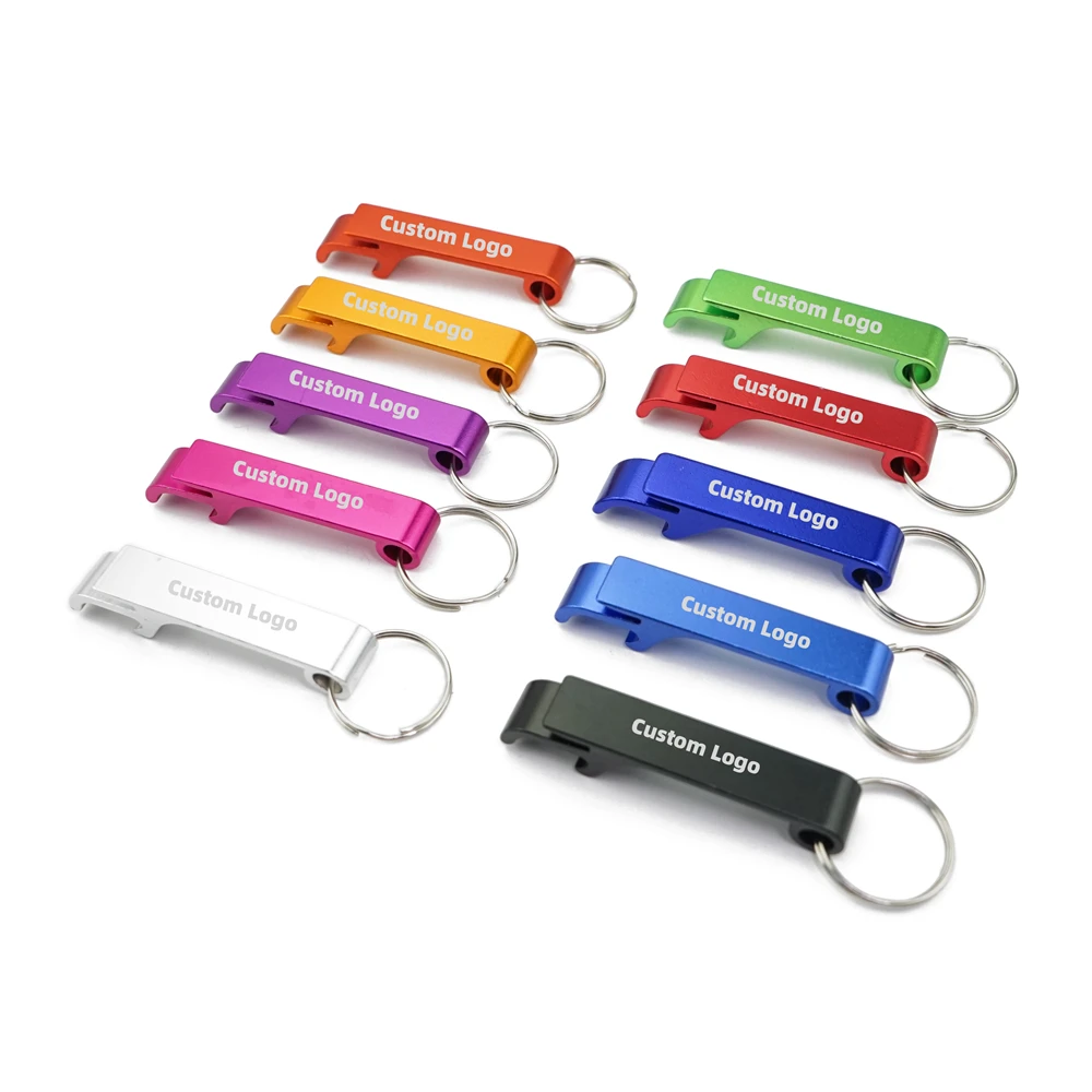 Custom Promotional Bottle Opener Metal Keychain wine beer opener keychain Laser Engraving Logo