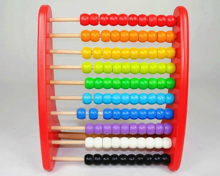 Деревянные радужные твердые деревянные арифметические математические игры инструмент образовательные Дошкольные Детские игрушки