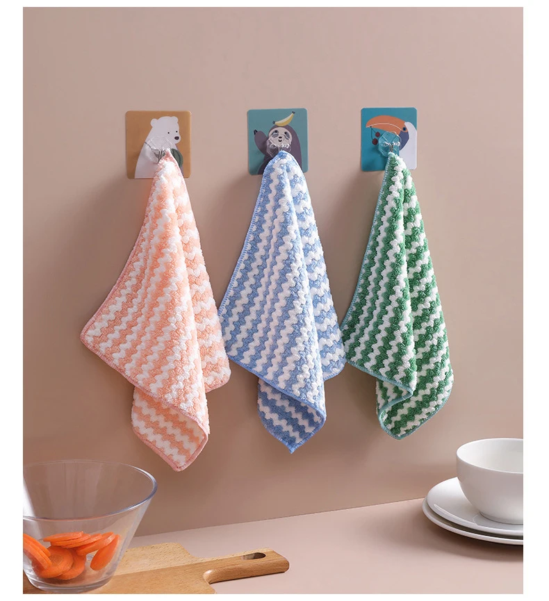 Factory Water Absorbent Thickened Microfiber Kitchen Dishcloth Dishtowel Cleaning Cloth Dish Cloth Dish Towels For Kitchen