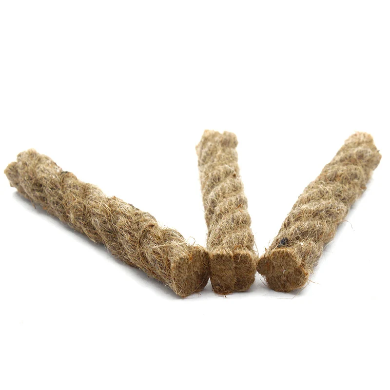6 inch Prepping Survival Hiking Natural Hemp Paraffin Wax Infused Jute Matchstick Rope Fire Starter Tinder