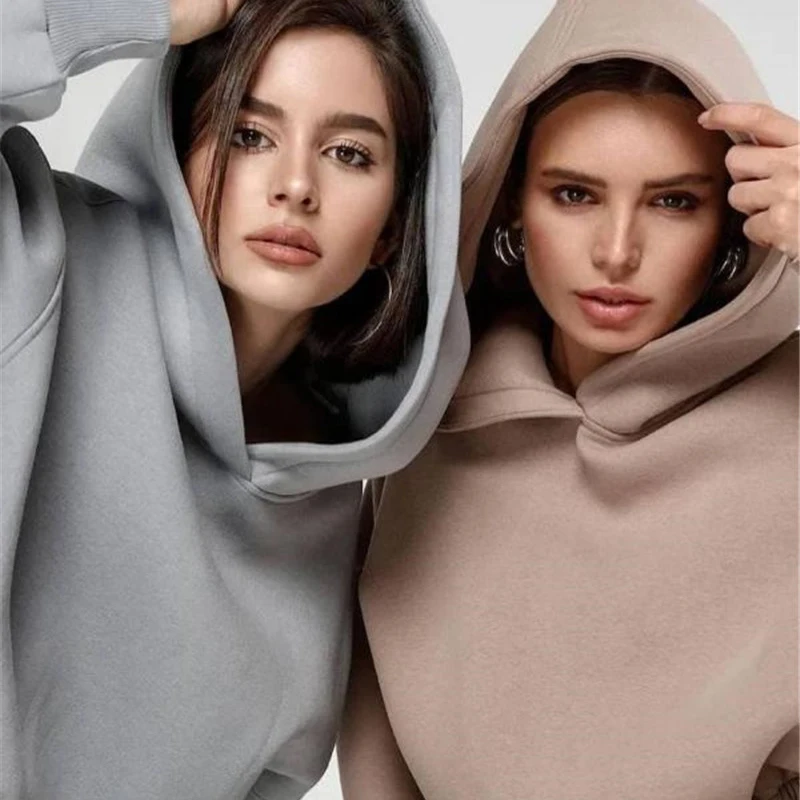 Новинка джоггеры Джоггеры для спортзала на заказ толстый комплект из 2 предметов для тренировок женский укороченный топ оверсайз спортивные брюки и толстовка комплект для женщин спортивные костюмы