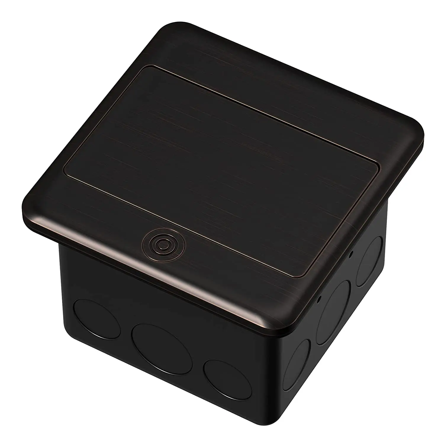 FRYIC Pop Up Floor Outlet Covers Box with 20 Amp Stainless Steel TR Receptacle Outlet Oil Rubbed Bronze