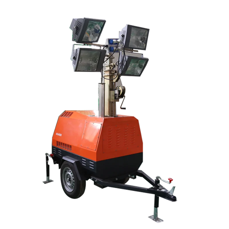 4VA4000 lighting tower storike 7m trailer hand-lifting mobile lighting tower
