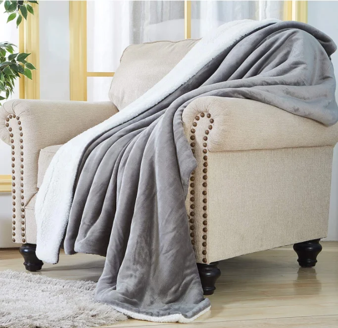 2022 Lightweight Soft Woven 100% polyester wholesales knit baby throw blankets for winter