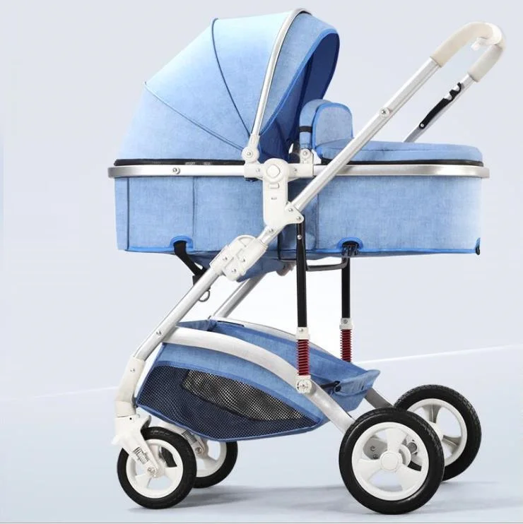 Multifunctional Adjustable Foldable Portable Bidirectional Damping Luxury Baby Stroller High Landscape Stroller
