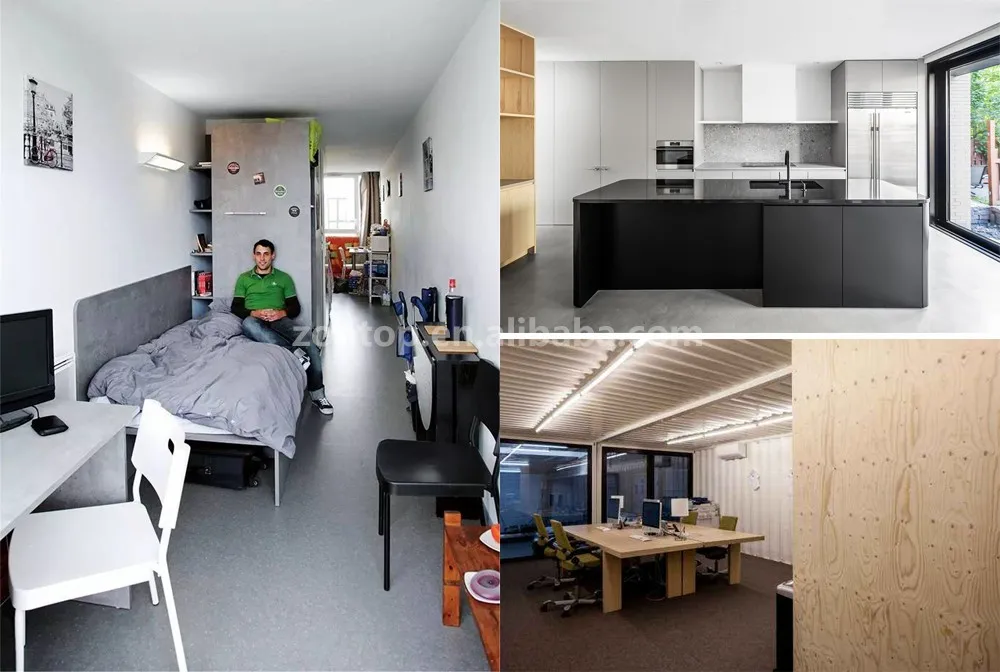 Flat Pack Container House Two Bedroom Fire Proof Ready Made Prefab Container 20ft 40 Ft 20ft / 40ft or Customerized ISO & CE