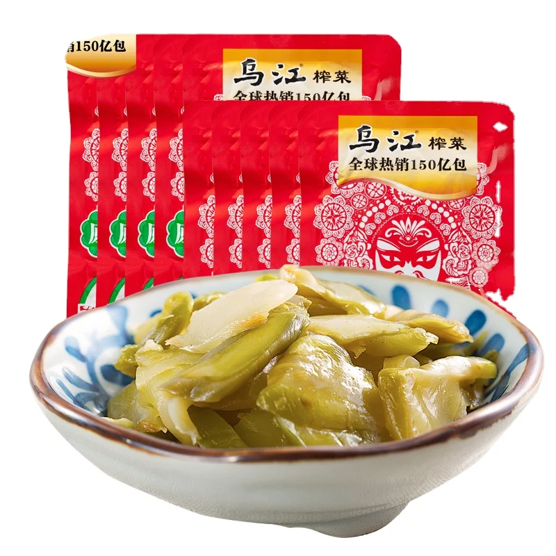 Hot Selling Crispy Mustard Sauce 70g*100/Pack Light Meal with Porridge Kimchi