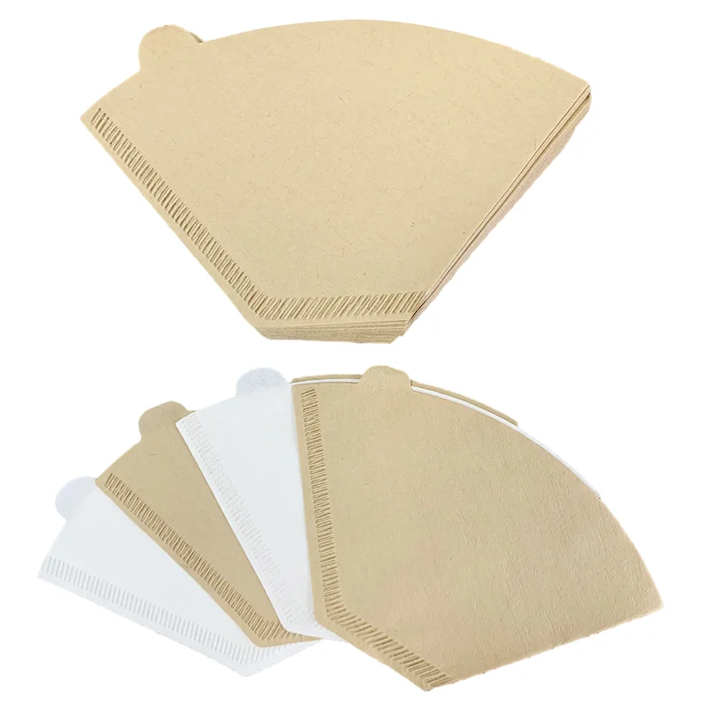 40Pcs Bag Wooden Original Hand Drip Paper Coffee Filter Espresso Coffee Filters